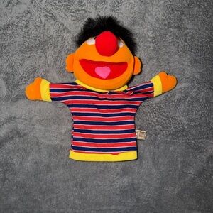 Vintage Applause Sesame Street ERNIE Plush Hand Puppet Doll Toy